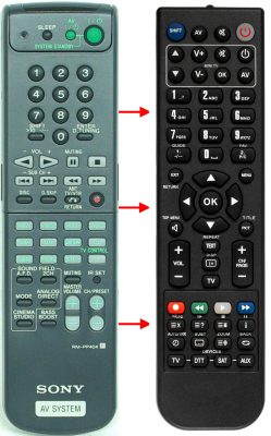 Replacement remote for Sony HT-DDW840 HT-DD840 STR-DE685 STR-DE885