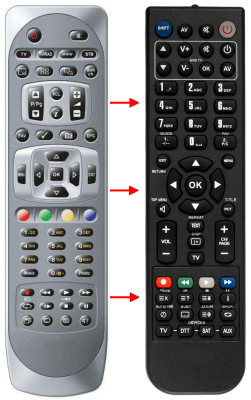 Replacement remote control for ABCom ABIPBOX-910HD