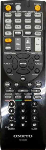 Replacement remote control for Onkyo RC-803M
