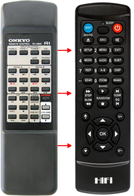 Replacement remote control for Onkyo A-9210