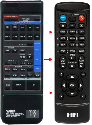 Replacement remote control for Yamaha CX-830