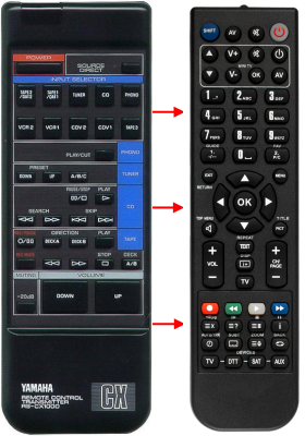 替换的遥控器用于 Yamaha RSCX1000, CDX1000, CX800U, RSCX600U CX1000