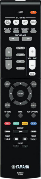 Replacement remote control for Yamaha HTR-4068