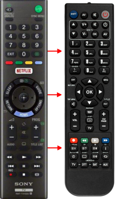 Replacement remote control for Sony KDL-49W660E