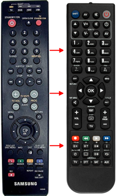 Replacement remote control for Samsung 00084B