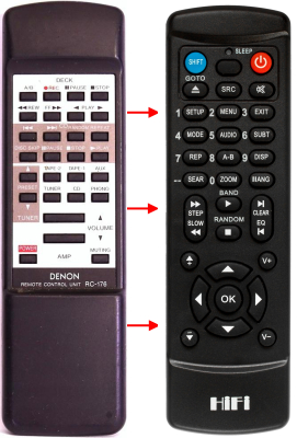 Replacement remote control for Denon PMA-725R