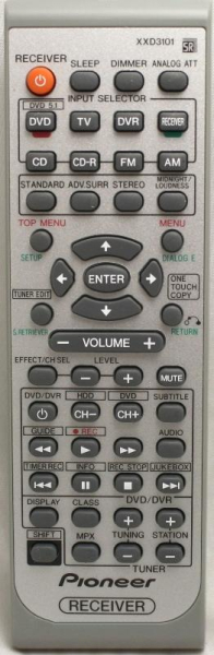 Replacement remote control for Pioneer VSX-516