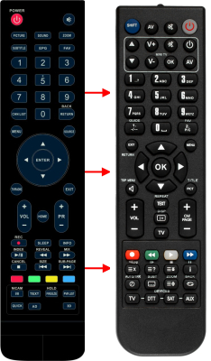 Replacement remote control for Sencor SLE49US500TCS