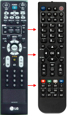 Replacement remote for LG HT963SA-AP HT963TA XV4825