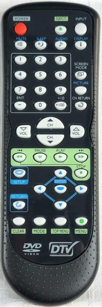 Replacement remote for Sylvania LD155SL8, NF602UD, LD200EM8, NF602UD