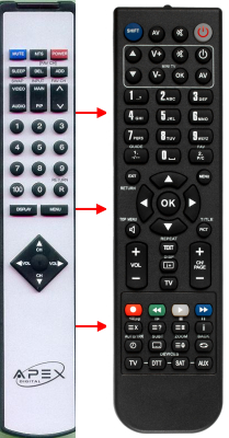Replacement remote for Apex AVL2076, 290200012011