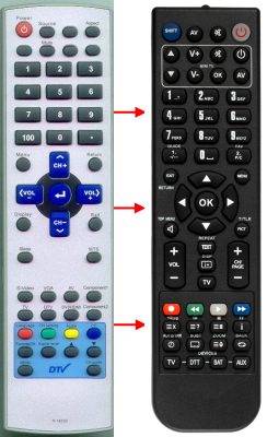 Replacement remote for Soyo DYLT3727ABMS, SYTPT2627ABMS, R1823D