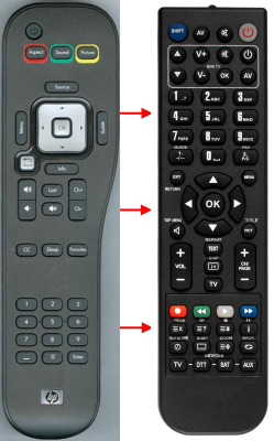 Replacement remote for Hp ID5220