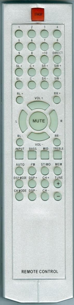 Replacement remote control for Divinci Sound DV6030
