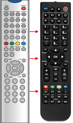Replacement remote for Emprex HD3201D, HD3201AE, HD3201