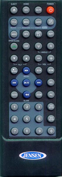 Replacement remote for Jensen 3070170, VM9311TS