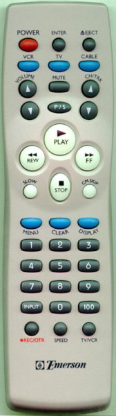 Replacement remote for Emerson 97P1R2MAA0, 97P1R2MAB0, EV598, EV818