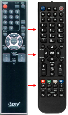 Replacement remote for Sylvania LC320SS9, LC195SL9A, LC320SS8A