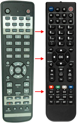Replacement remote for Viewsonic UBRC120, N3751W, VS11405, N3752W