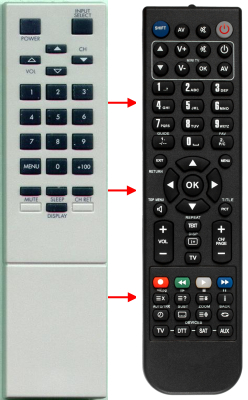 Replacement remote for Sylvania EWL20S5, SSL2006, EWL20S5C, EWL2005