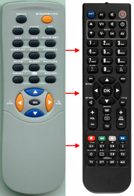 Replacement remote for Trutech PLV16320VM, PLV16260VM