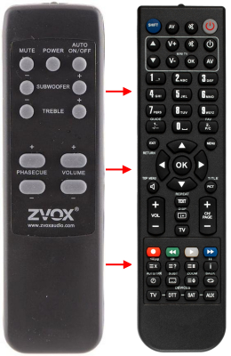 Replacement remote for Zvox 430