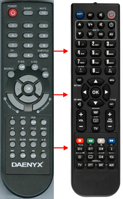 Replacement remote for Daenyx DN191D