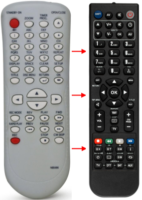 Replacement remote for Funai PY90DG