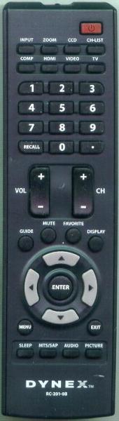 Replacement remote for Dynex DX-LCD42HD-09 DX-DPF7 DX-DPF7-10 DX-DPF9 DX-R20TR