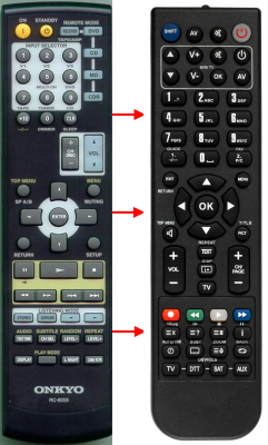 Replacement remote for Onkyo 24140605, TXSR303S, RC605S, TXSR303
