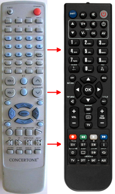 Replacement remote for Concertone ZX500, ZX600