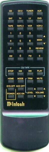 Replacement remote control for Mcintosh C39