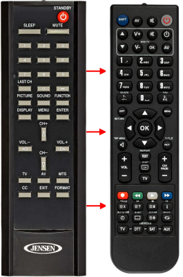 Replacement remote for Jensen PSVCJE1908, JE1908