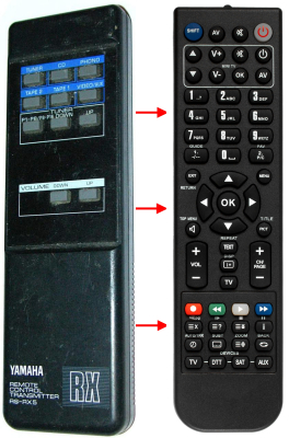 替换的遥控器用于 Yamaha VD217300, RSRX5, RX500U