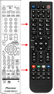 Replacement remote for Pioneer PDP4361HD, PDPR06U PDP5061HD PDP5060HD, PDP4360HD