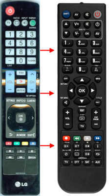 Replacement remote for LG 55LM4600, 42LM3400, 32LM5800, 47CM565