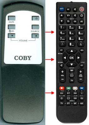 Telecomando sostitutivo per Coby CSMP88