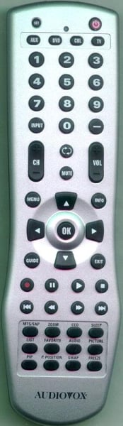Replacement remote for Audiovox FPE3206, FPE3707HR, FPE2706, FPE3706