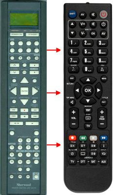 Replacement remote for Sherwood NEWCASTLE R772, LRC122RS