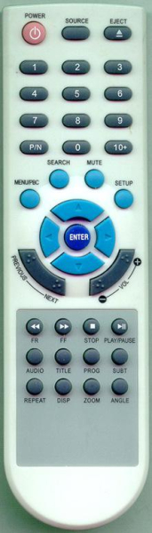 Replacement remote for Farenheit DVD61