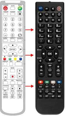 Replacement remote control for Belson BSV-1984