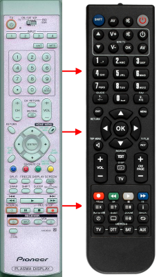 Replacement remote for Pioneer PDP43A5HD, PDP4350SX