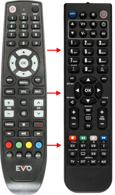 Replacement remote control for Optibox EVO-ENFINITY