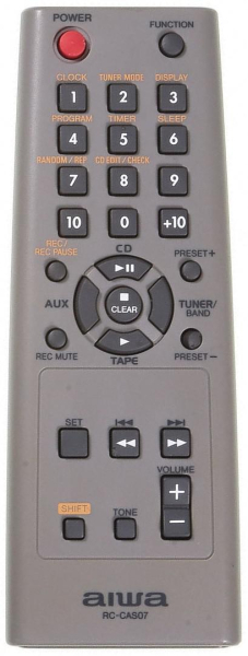 Replacement remote control for Aiwa XR-EM20