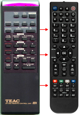 Replacement remote for Teac/teak AG1000
