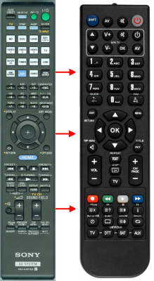 Replacement remote for Sony STRDN1040, RMAAP102, 149217211