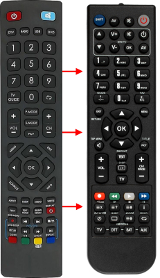 Replacement remote control for Sharp 4T-C40BJ3F2NB