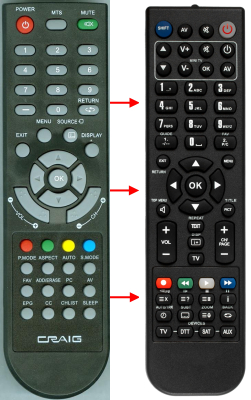 Replacement remote for Craig CLC504