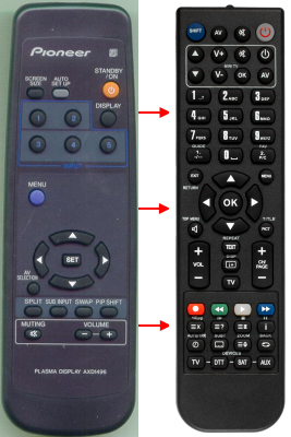 Replacement remote for Pioneer PDP-4304 PDP-4312 PDP-4312HD PDP-5004 PDP-5004C