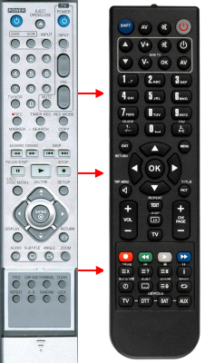 Replacement remote for LG 6711R1N159A, LGXBR342, XBR342